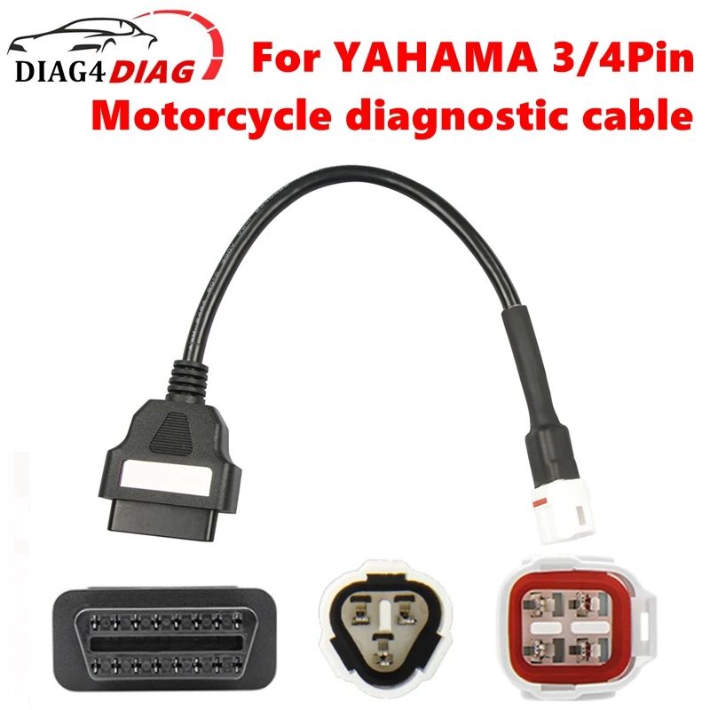 

For KTM OBD2 Connector Motorcycle Cable Motobike Extension Cable Yamaha 3Pin Yamaha 4 Pin OBDII OBD Fault Code Reader Adaptor