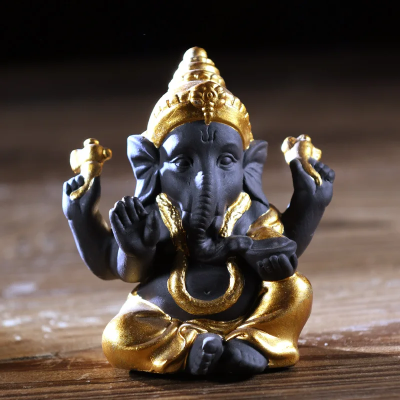 Керамическая статуя Будды Ганеша индийский слон Бог скульптуры Ганеш статуэтки