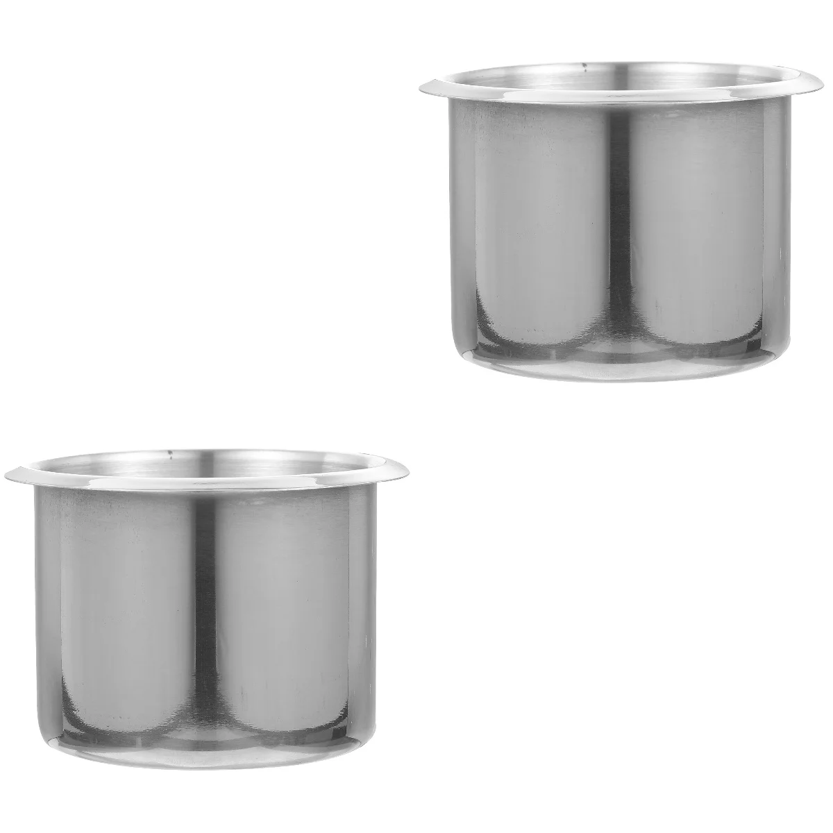 

2 Count Stainless Steel Cup Holder Center Console Cupholder Inserts Car RV Table Tea Drink Individual