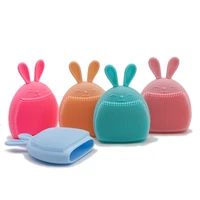 1pc silicone rabbit face cleansing rabbit brush massage waterproof facial cleansing tool soft deep face pore cleanser skin care