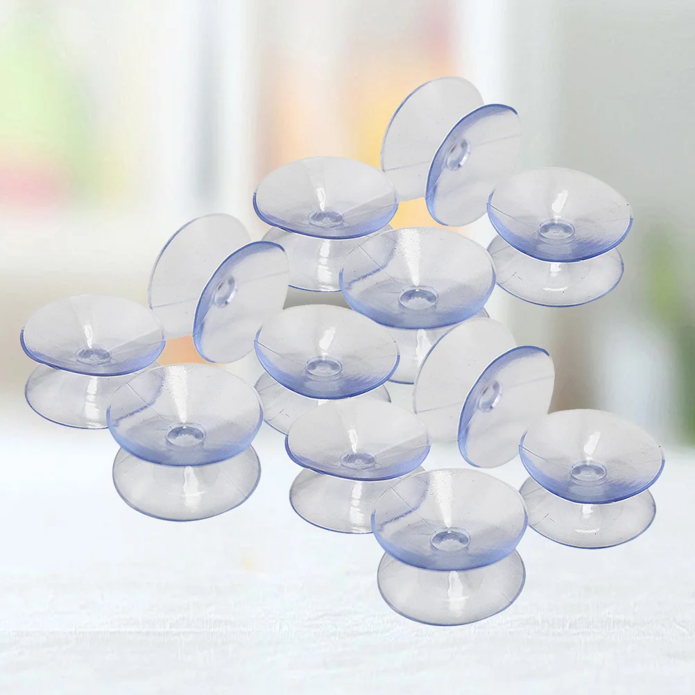 

50 Pcs Transparent Suckers Glass Suction Cup Rubber Pads Silicone Without Hooks Cups Dining Table