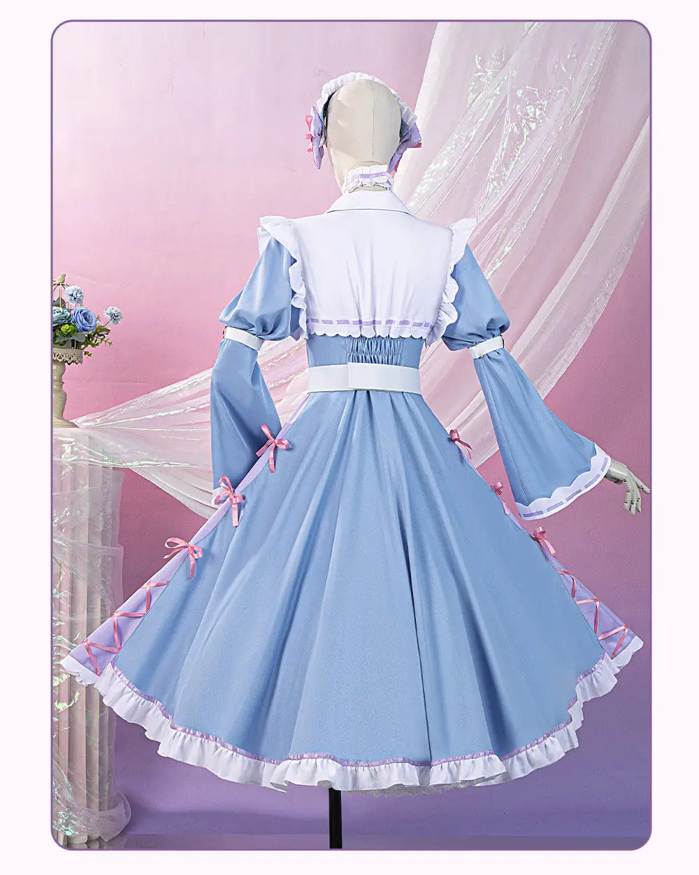 Фото Костюм для косплея Love Live! Liella! Сакуракоджи Кинако, Хазуки Рен, женское синее платье в стиле Лолита, одежда для вечеринок, аниме-костюм, униформа на Хэллоуин №5
