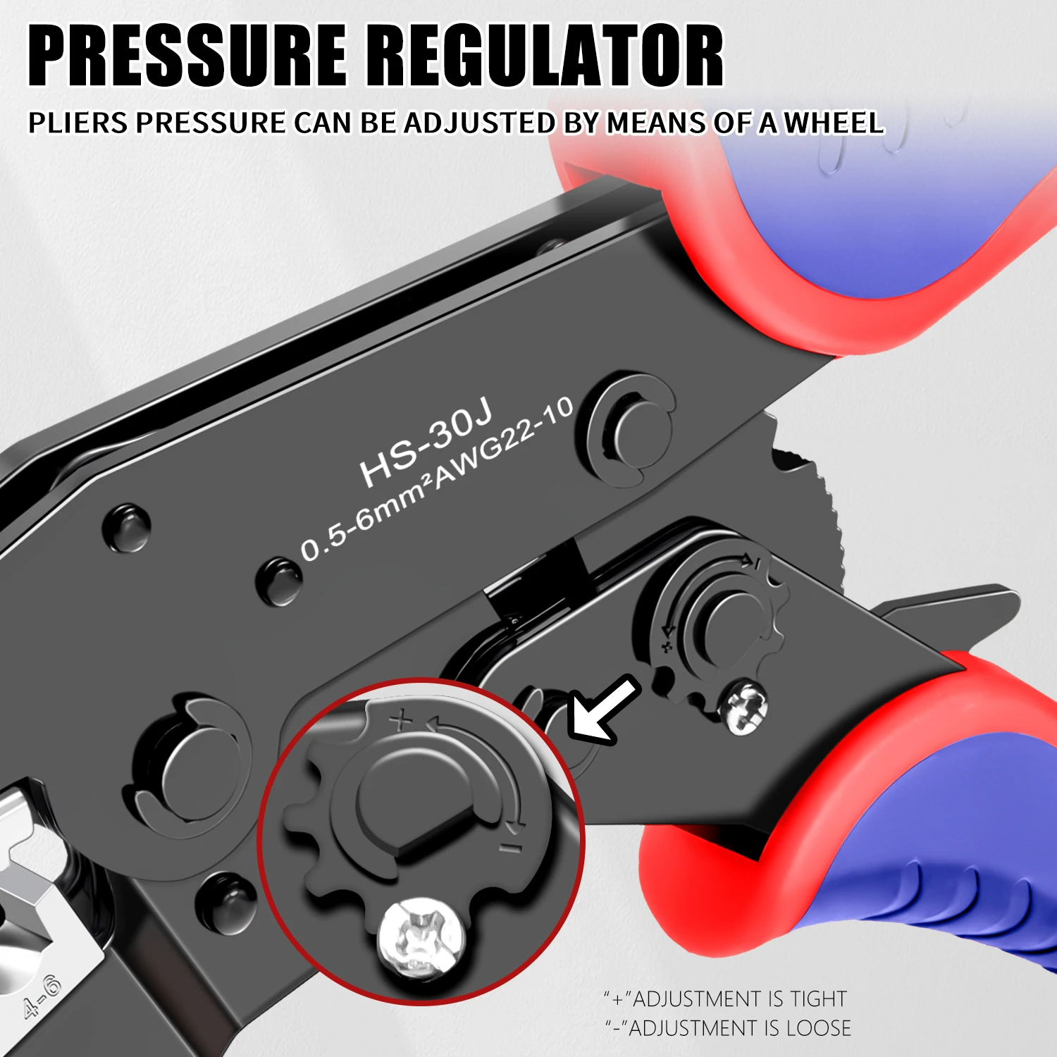 HS-30J Обжимные Щипцы для изолированных разъемов электрических проводов-AWG 22-10