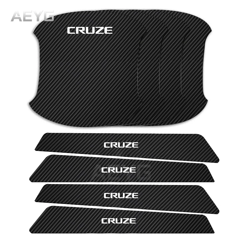 

4 шт./компл. наклейка на дверную ручку автомобиля, пленка из углеродного волокна для Chevrolet Cruze CruzeT 2020 2019 2012, наклейки, виниловые аксессуары Doods