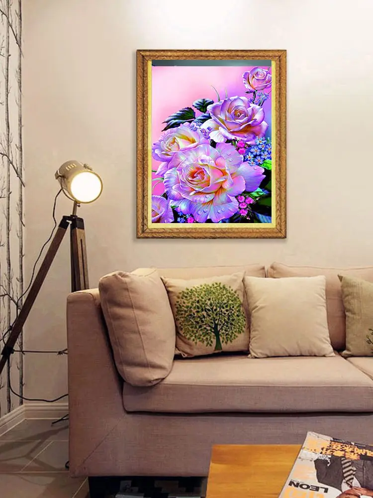 

Алмазная 5D картина «сделай сам» с цветами пиона, квадратная круглая стразы, хобби, ремесла, мозаика, подарки ручной работы, вышивка крестико...