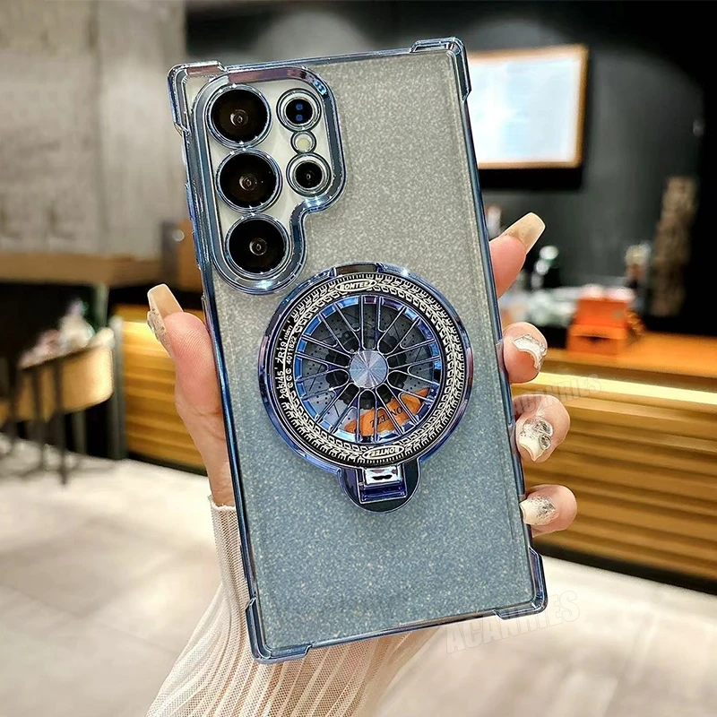 Чехол-держатель с вращающимся гироскопом S 24 25 22 чехол для Samsung Galaxy S24 S25 S23 S22 S21 S20 Fe