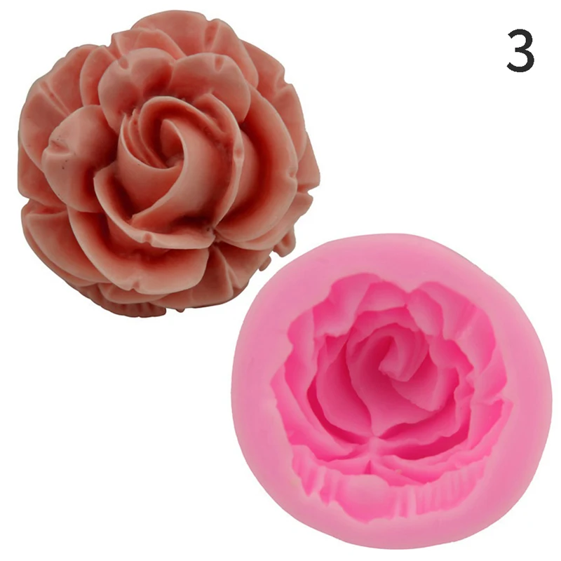 

3D форма для цветов, помадки, форма для кексов, желе, конфет, шоколада, инструмент для украшения выпечки, формы, силиконовая форма для торта с цветами розы