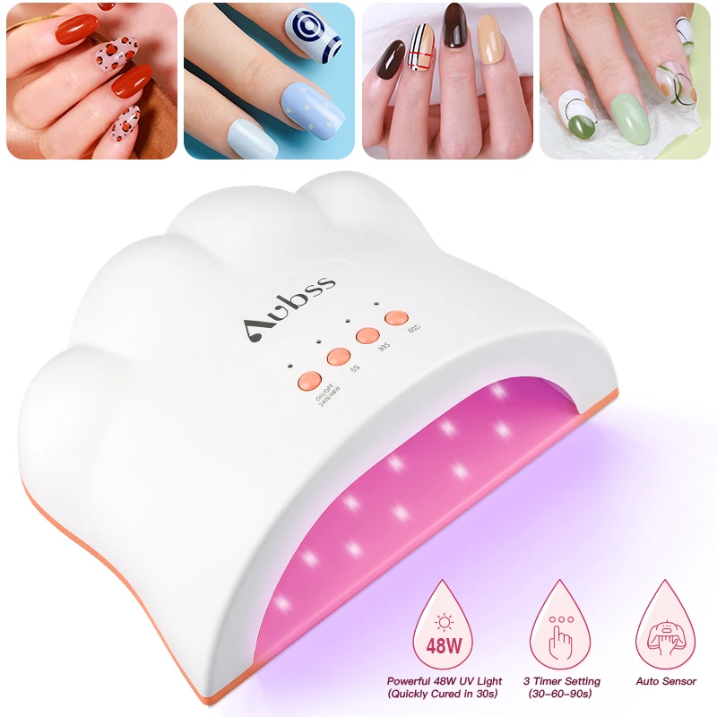 

Aubss UV LED Lamp Nail Dryer Nail Supplies For Professional Cat Claw Nail Lamp Manicure Tool Ongle Nail Drying Lamp Gel Dryer