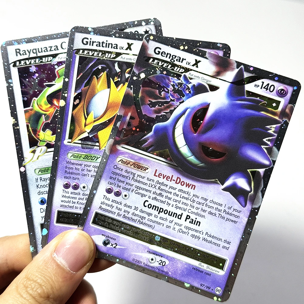 Фото Коллекционные карты PKM Foil Proxy PTCG DIY Blastoise # 2 Чармандера # 101 Генгарв LV.X, Гиратинау LV.X, Лукарио/Райкуаза C LV.X, Регигигас LV.X №4