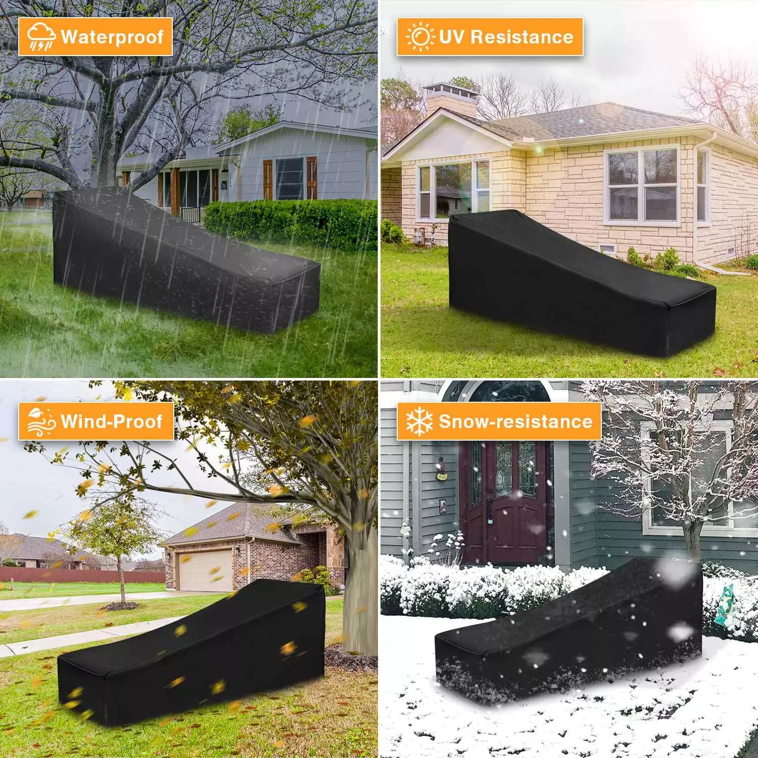 

Наружный флип-чехол, флип-чехол для защиты от солнца, внутреннего дворика, кресло для отдыха на открытом воздухе, защитный чехол для мебели, водонепроницаемый чехол