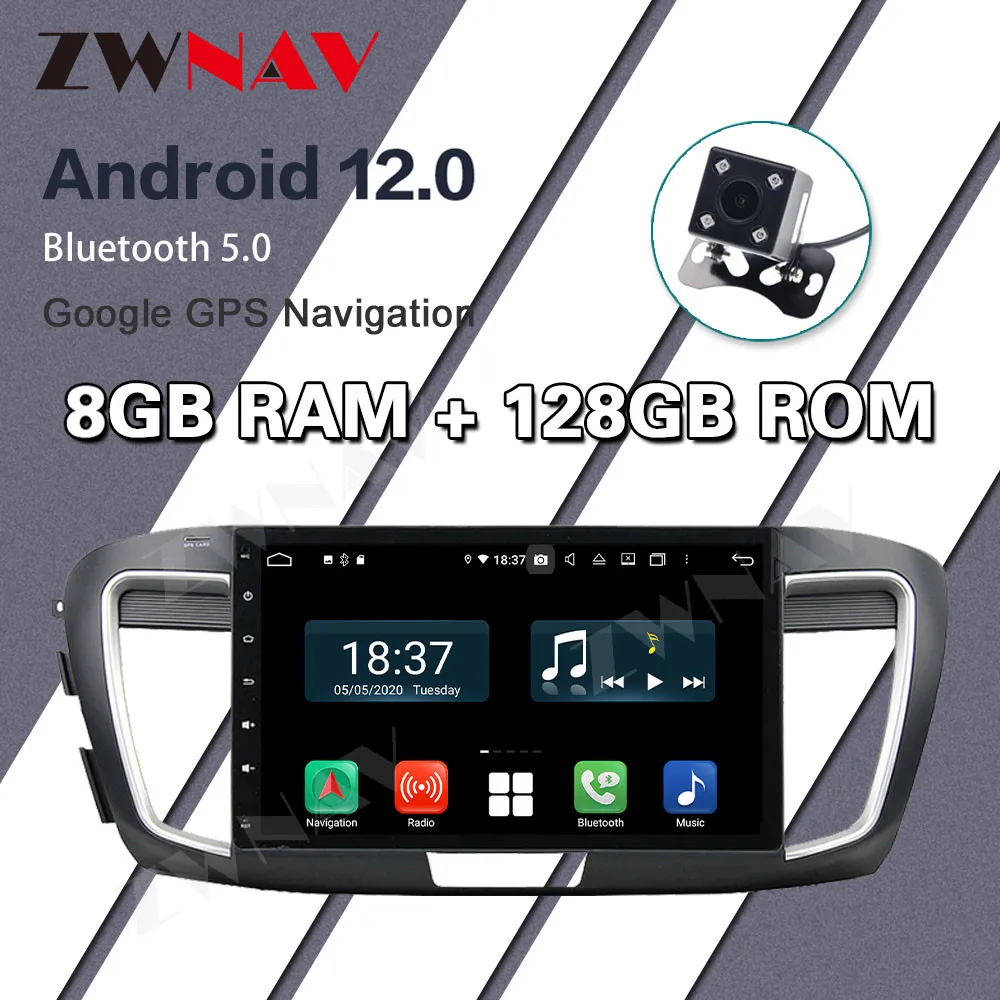 

For Honda Accord 9 2008-2012 Android 12 No 2din 2 din dvd PX6 CARPLAY Car Radio Multimedia Video Player Navigation GPS
