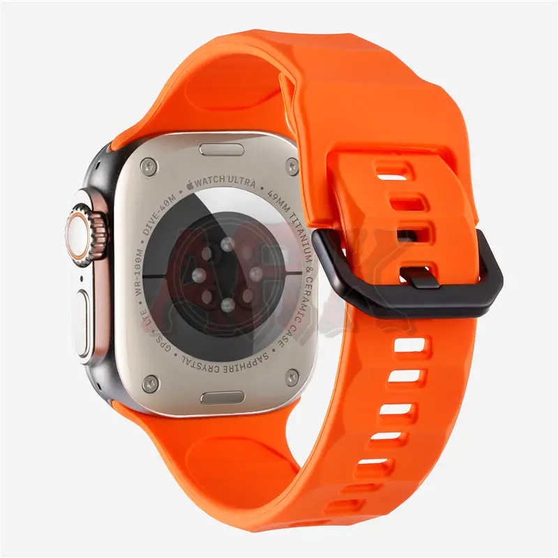 

Silicone Strap for Apple Watch Band 49mm 44mm 45mm 42mm Belt Bracelet IWatch Series 6 5 4 SE 7 8 Ultra 49mm High Quality Band