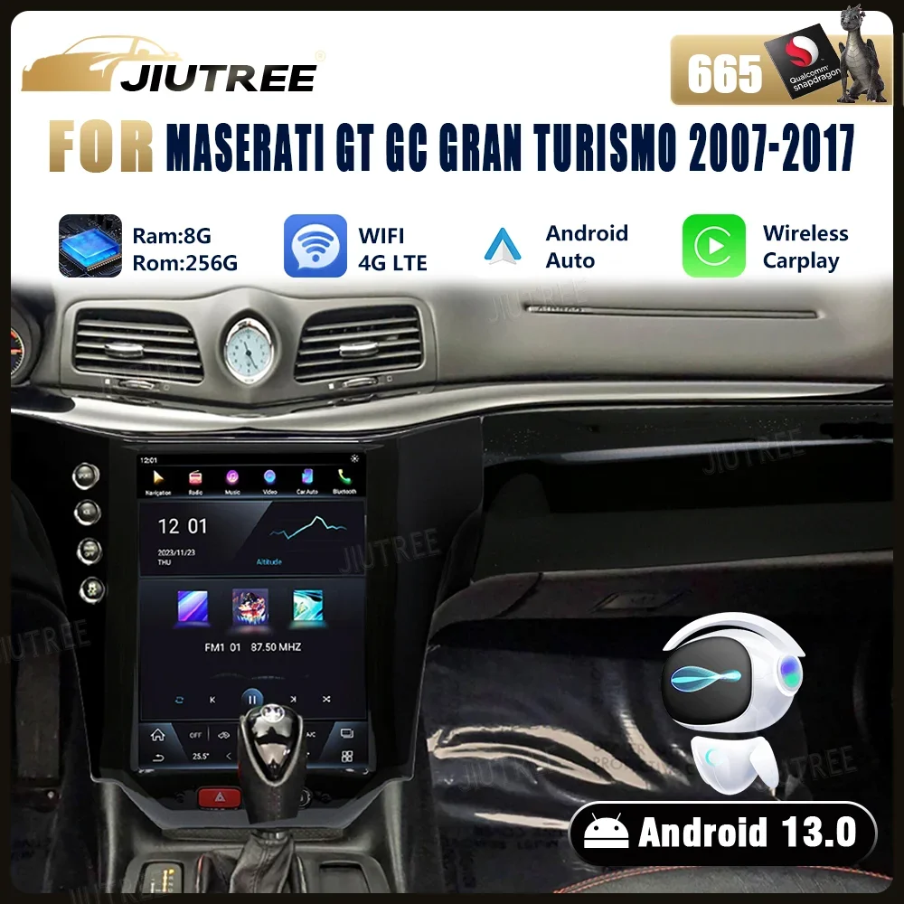 12 1-дюймовый Qualcomm для Maserati GT GC GranTurismo 2007-2017 Tesla Style Автомобильный радиоприемник Android