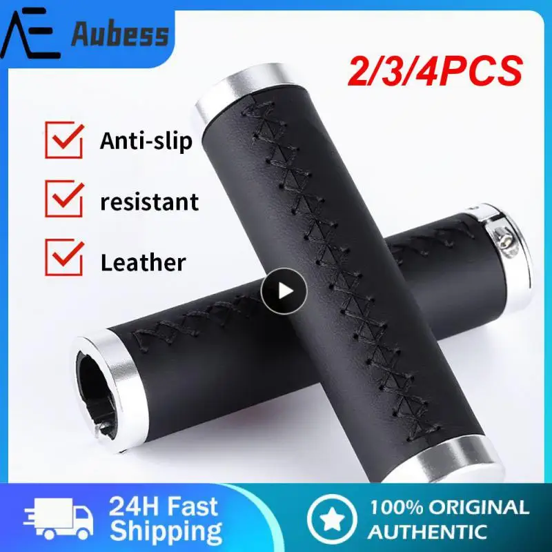 

2/3/4PCS Rainproof Straight Grip Double-sided Lock Riding Accessories Relieve Hand Pressure Wear-resistant Bicycle Grip
