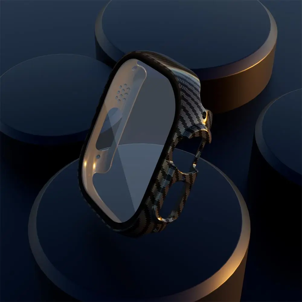 Стекло + крышка для Apple Watch чехол 49 мм аксессуары универсальная защита экрана из