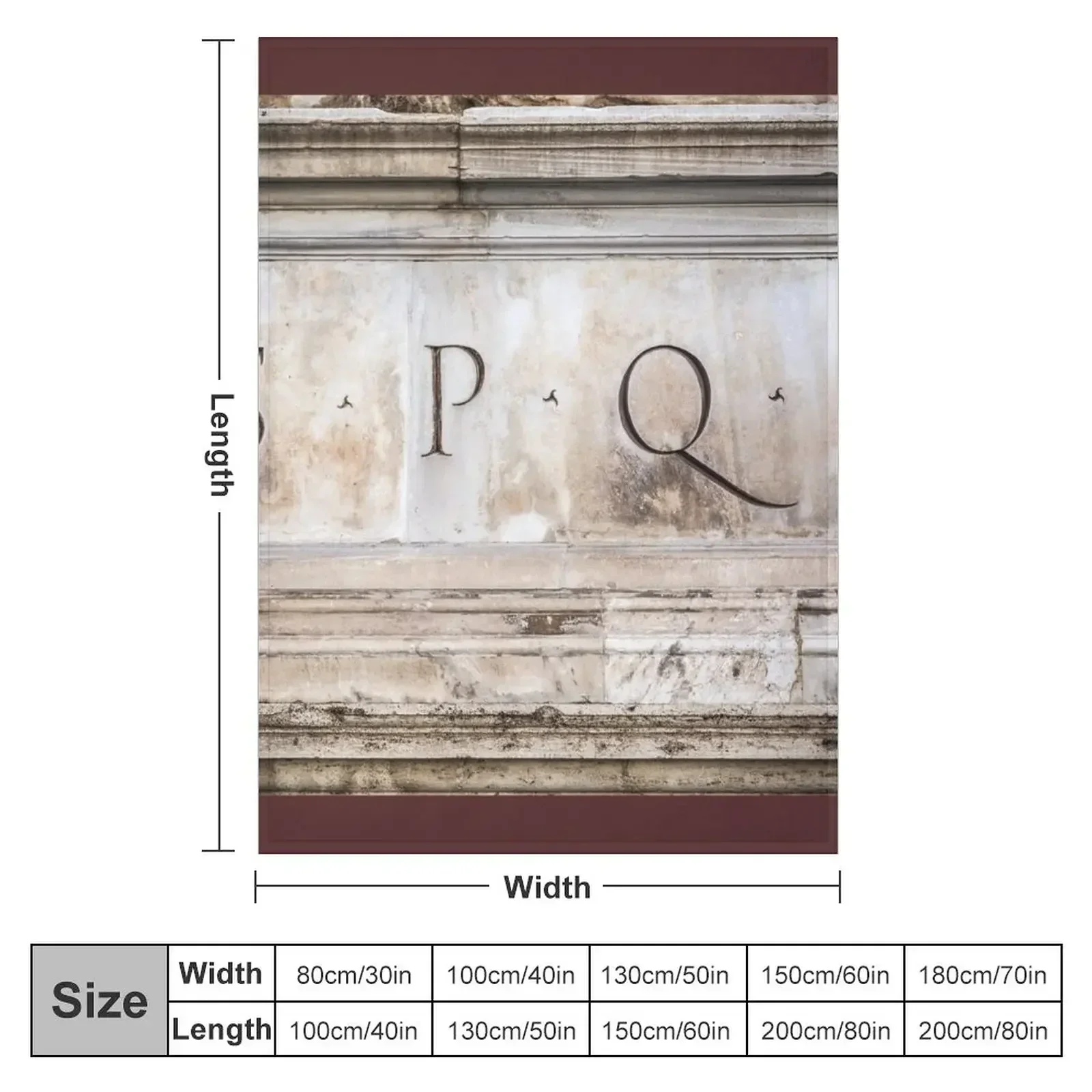 Одеяло SPQR с гравировкой на камне в Риме Италии гигантский диван пушистые одеяла