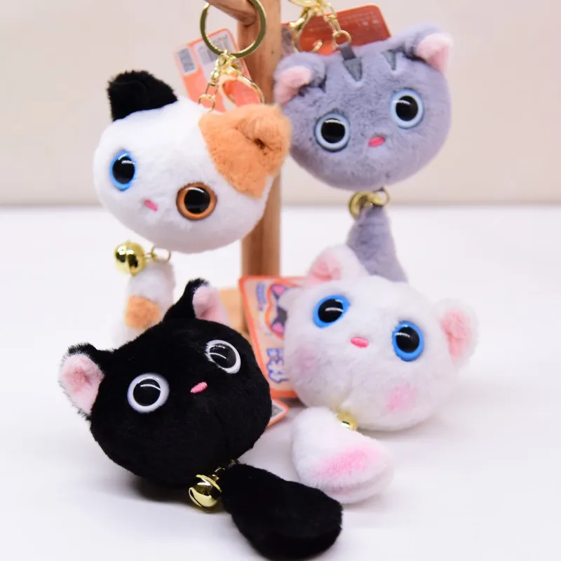 

new Cute Upscale Snowy eyed cat pendant lifelike fashione high-end Keychain soft pretty decorate Creative birthday gift