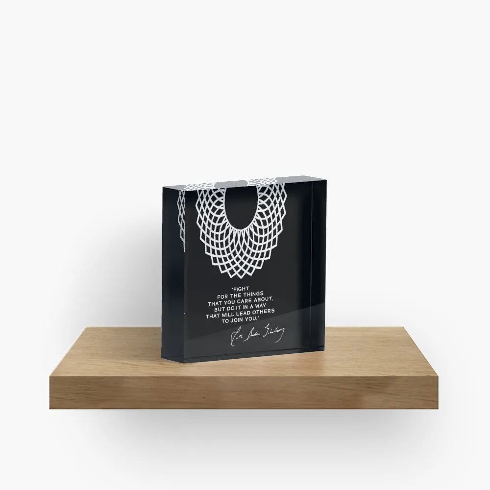 Dissent Воротник Rbg Плакат Ruth Bader G Акриловый Блок Свадьба Забавный Домашний