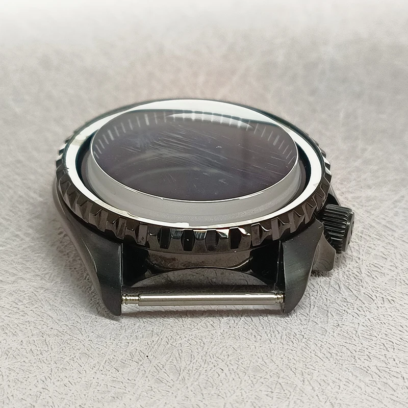 42mm Black SKX007 Watch Cases Fit Seiko NH35 NH36 7S26 4R36 Movement Dome Sapphire Crystal Glass Bezel Insert Watch Repair Parts