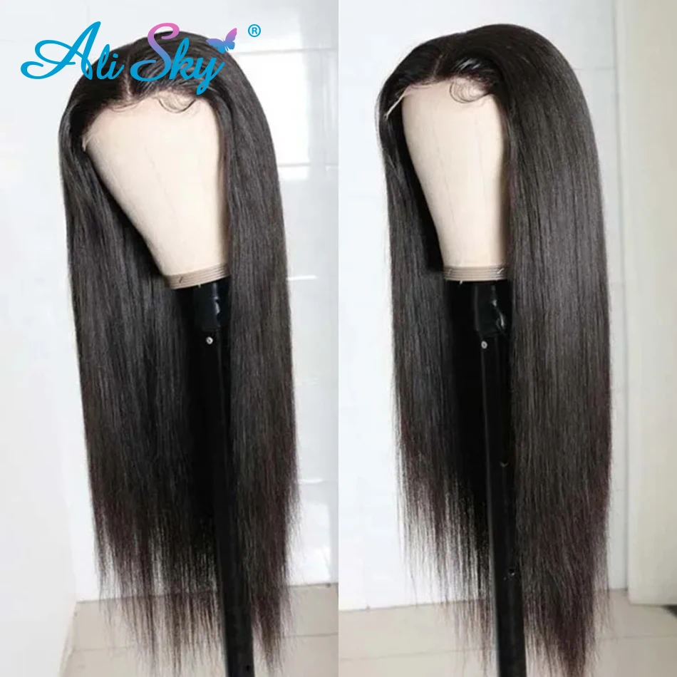 Bone Straight 13x4 Transparent Lace Front Human Hair Wigs 30 32Inch Long Thick 100% Remy 4x4 5x5 Lace Closure Wig Glueless