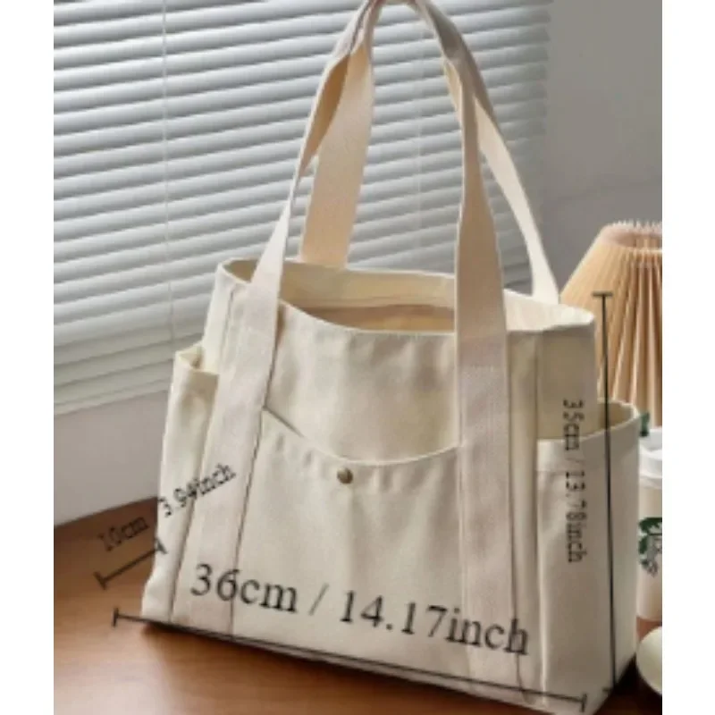 Универсальная Холщовая Сумка-тоут Унисекс Сумка На Плечо Для Работы Дорожная