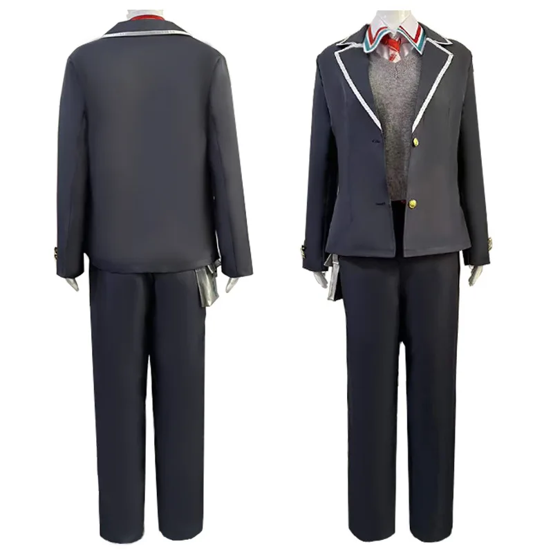 Аниме Kenmochi Touya костюмы для косплея с пальто брюками рубашка галстук сумка свитер