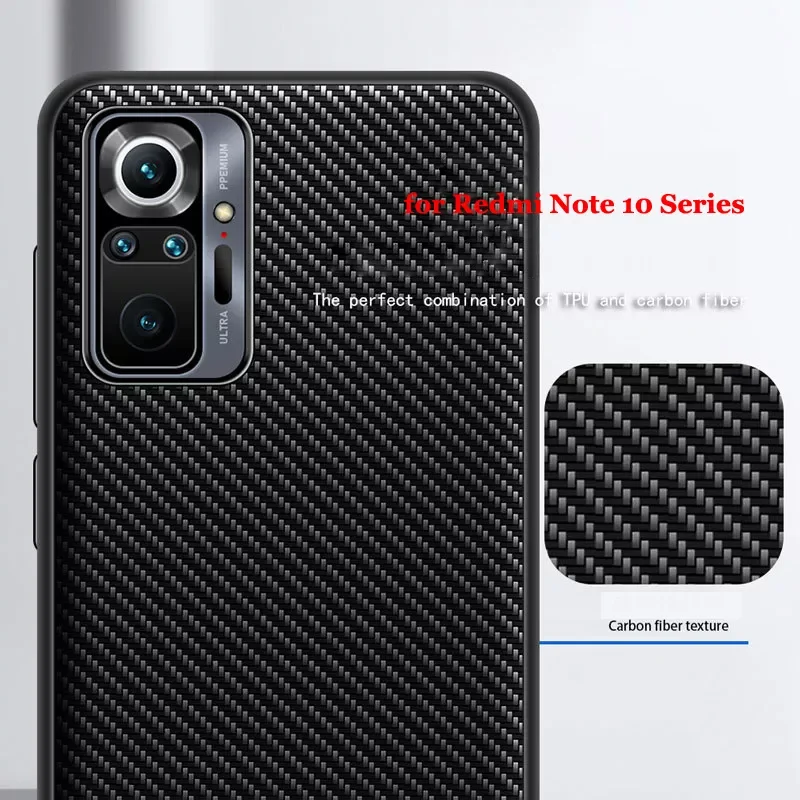 

for Mi 12S Ultra 12 11 12X POCO X3 GT M3 Pro Redmi Note 10 10S F3 9S Case Carbon Fiber Texture PU Leather Soft Full Cover Funda
