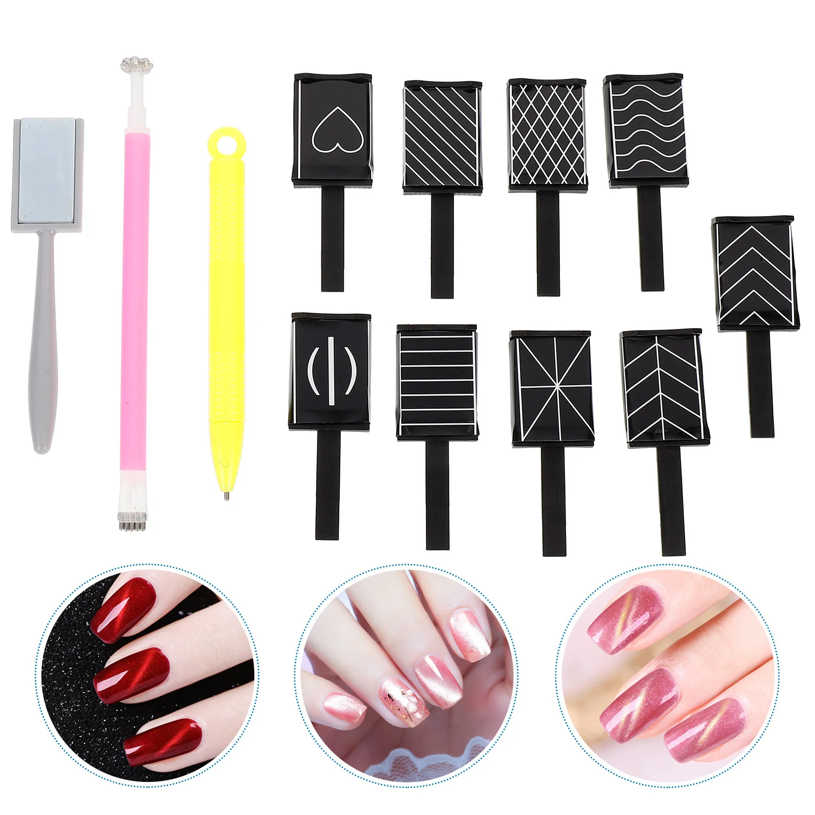 

Nail Magnet Manicure Stick Polish Cat Eye Tool Set Nails Pen Dotting Sticks Board 3D Wand Brush Wands Creative Accessories Eyes