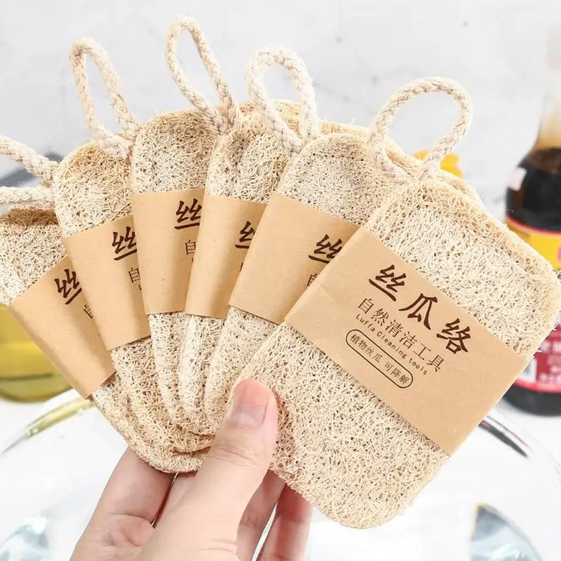 

Natural Loofah Dish Sponge Household Dish Pot Scrubber Sponge Kitchen Dishwashing Clean Brushes Pad Cloth Cleaning Accessories