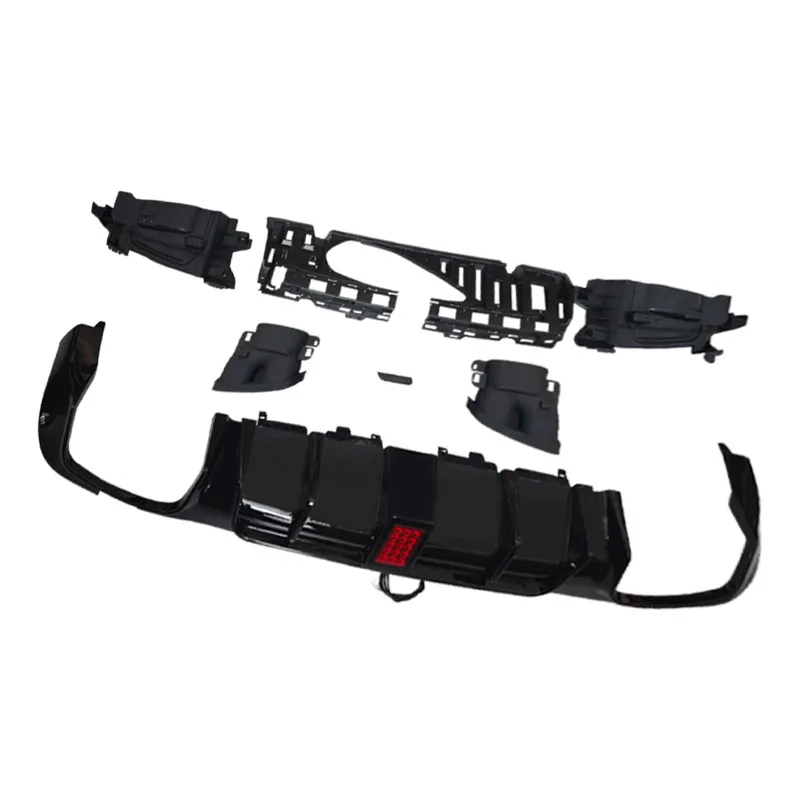 

Диффузор заднего бампера для Mercedes E-Class W213 2017-2022, ABS со стальными насадками на глушитель, автомобильные аксессуары