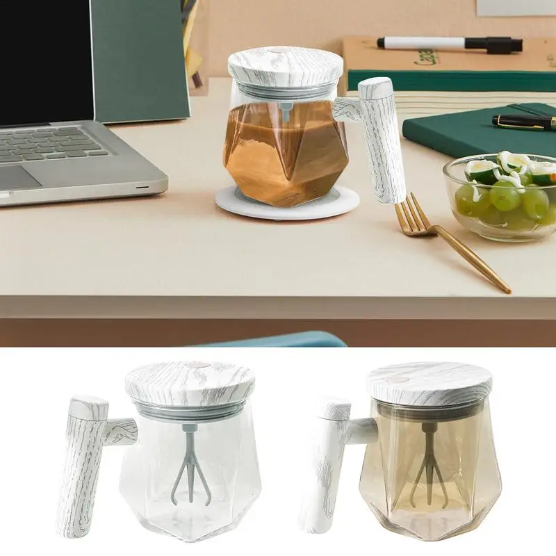 Automatic Self-Stirring Mug 400ml Glass Coffee Milk Mixing C