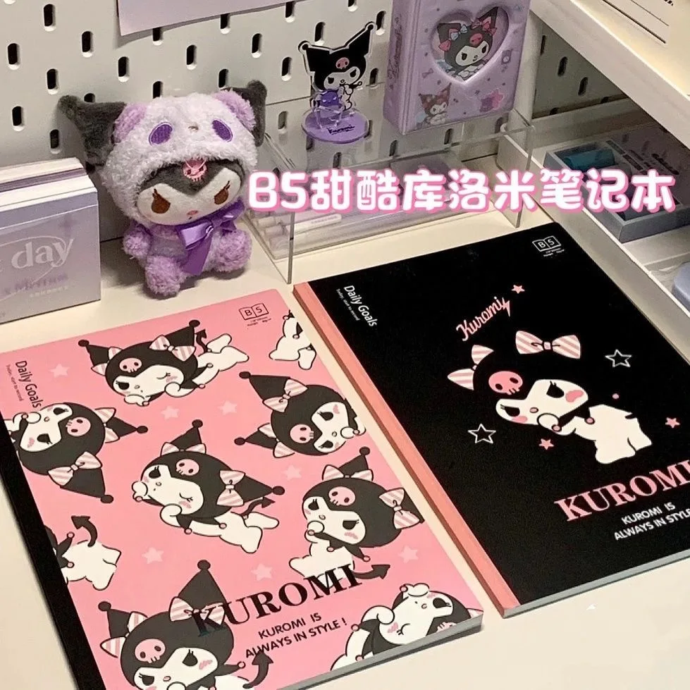 Купи New Sanrio Kawaii Kuromi B5 Notebook Cute Student Exercise Book School Supplies Stationery High Quality Girls Anime Gift за 514 рублей в магазине AliExpress
