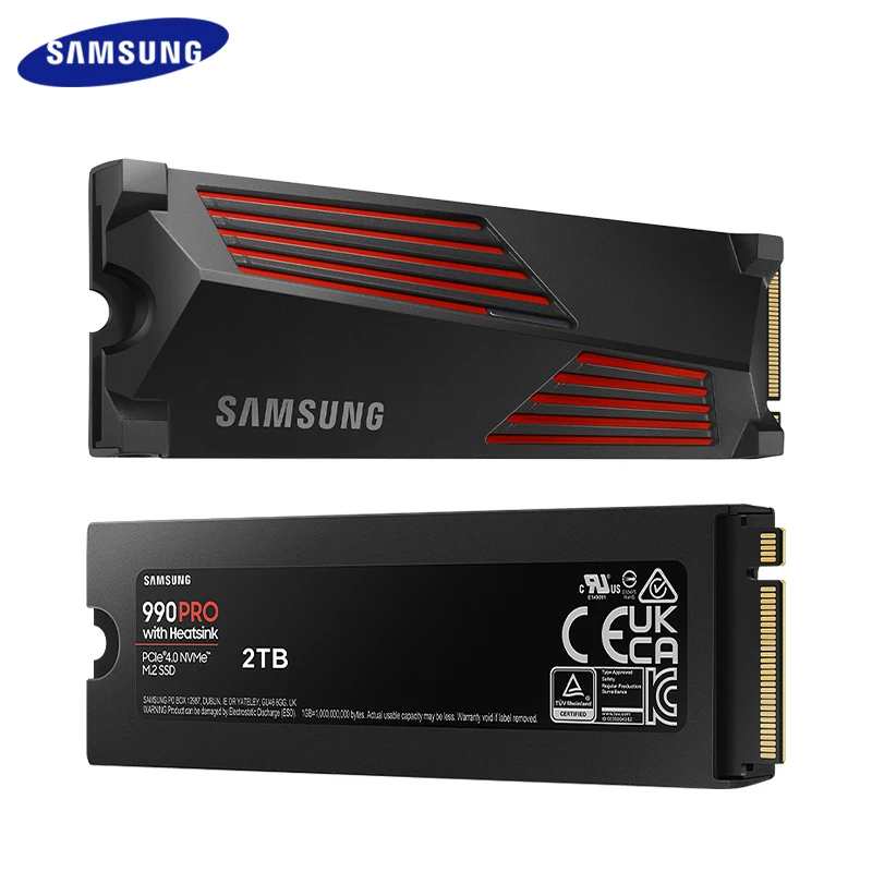 SAMSUNG 990 PRO радиатор RGB SSD 1TB 2 ТБ PCIe4.0 NVMe M.2 7450 MB/s Внутренний твердотельный накопитель Жесткий диск для PS5 ноутбука настольного компьютера SAMSUNG 990 PRO радиатор RGB SSD 1TB 2 ТБ PCIe4.0 NVMe M.2 7450 MB/s Внутренний твердотельный накопитель Жесткий диск для PS5 ноутбука настольного компьютера