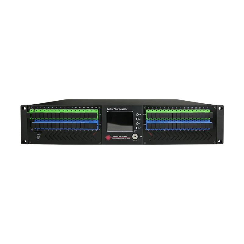 

56EYA 1550nm CATV High Power 32Ports 21dBm Optical Fiber Amplifier WDM EDFA
