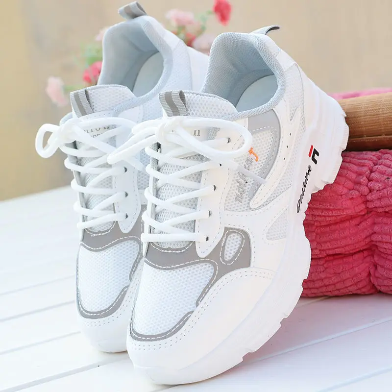 Women's sneakers, running shoes, fashion breathable walking net shoes, platform shoes, sneakers, women's tennis Free shipping