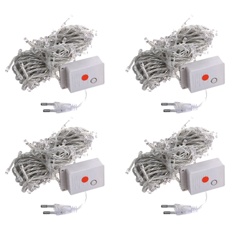 

4X 220-250V 100 Leds 10M LED String Light For Christmas Party, Halloween, Home , Garden, Trees, Festive Parties(Red)