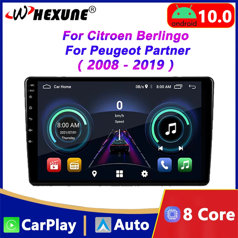 

Автомобильный мультимедийный видеоплеер 4G для Citroen Berlingo 2 B9 Peugeot Partner 2008-2018 Android Auto GPS Carplay 2din, головное устройство