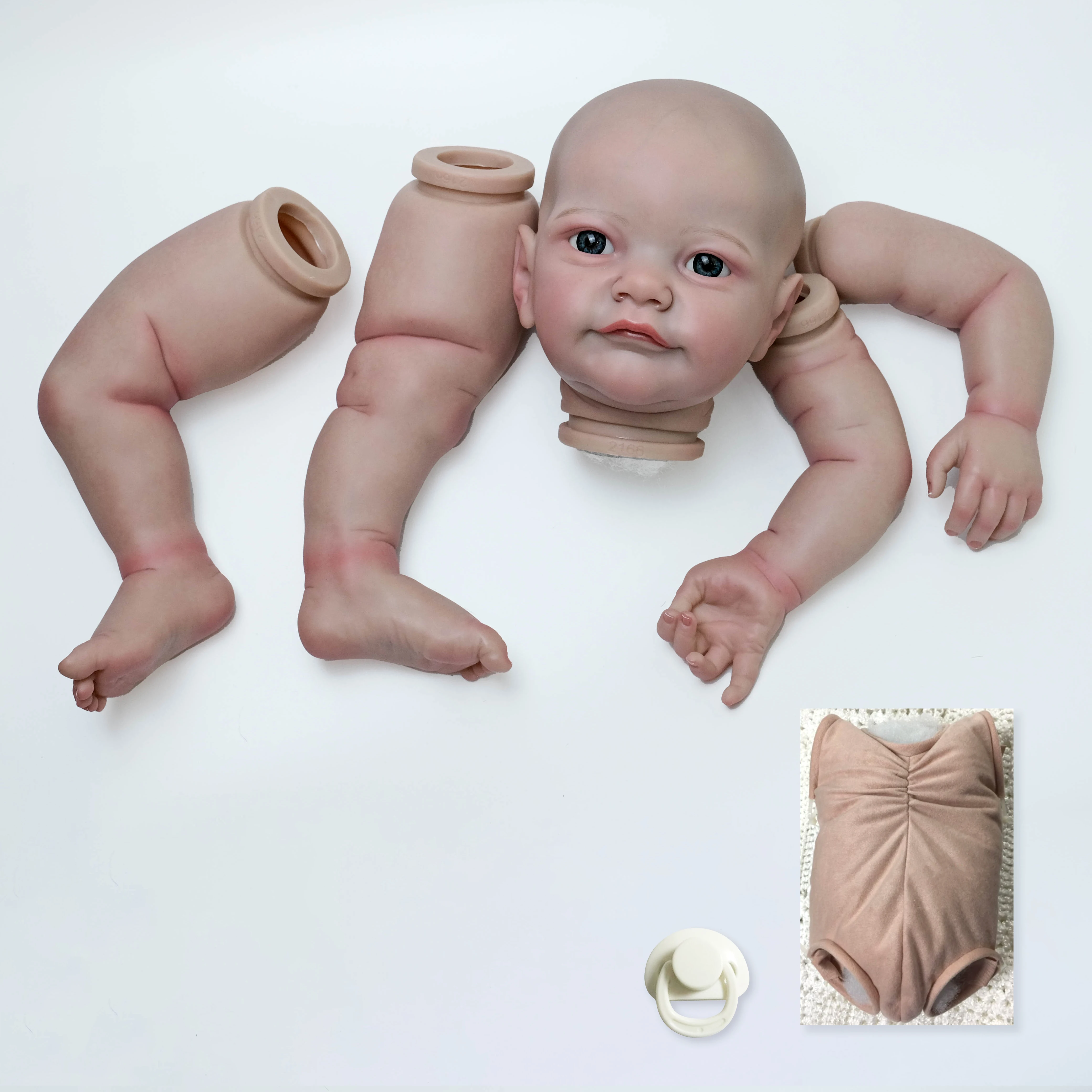 

NPK 24inch Finished Doll Size Already Painted Kits Tobiah Very Lifelike With Many Details Veins same As picture with Extra Body