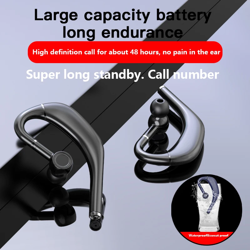 

Tws Bluetooth-Compatibel Oordopjes Bass Echte Draadloze Stereo Oortelefoon Sport Hoofdtelefoon Oorhaak Voor Android Waterdicht