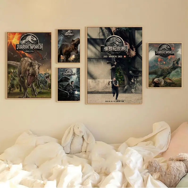 

Jurassic World DIY Poster Vintage Room Bar Cafe Decor Kawaii Room Decor