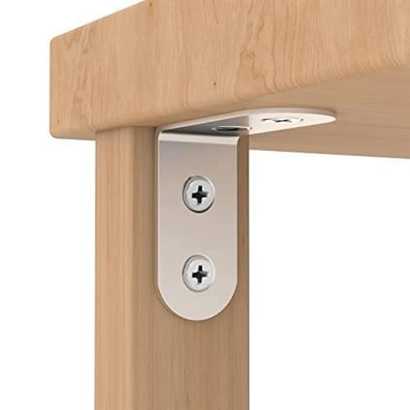 Настенный угловой кронштейн с винтовым соединением для деревянного стола