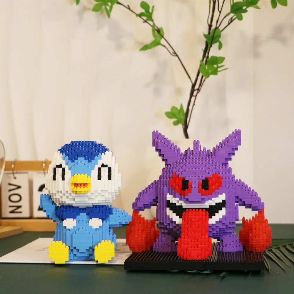 Фото Строительные блоки серии Pokemon Lucario Marowak Cubone Piakchu Gyarados Piplup Charizard, модель в сборе, мини-кирпичная фигурка, игрушки №2
