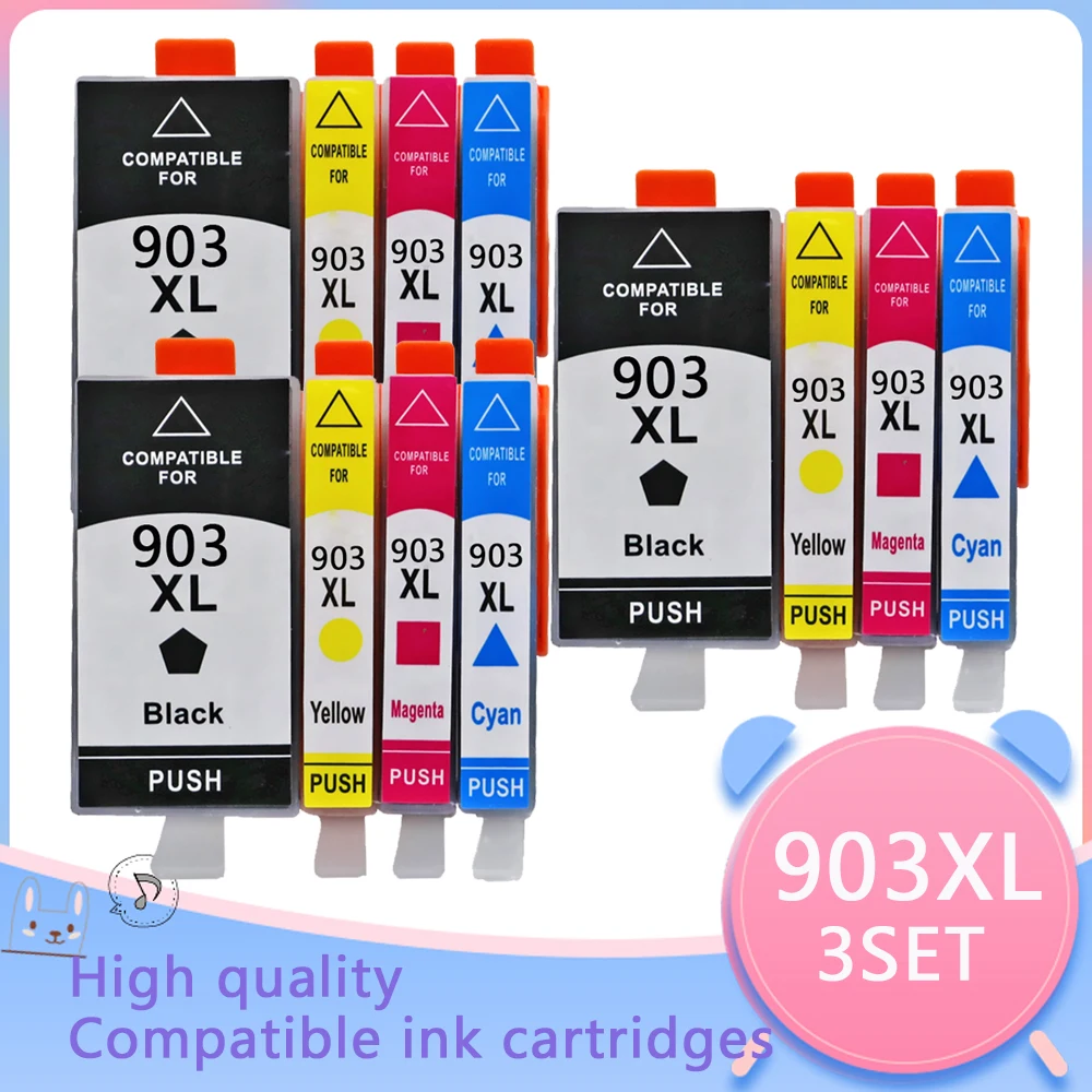 Compatible Ink Cartridge For HP 903XL hp903 Compatible for HP Officejet Pro 6950 6960 6970 6975 6974 6978 6979 Printer with chip