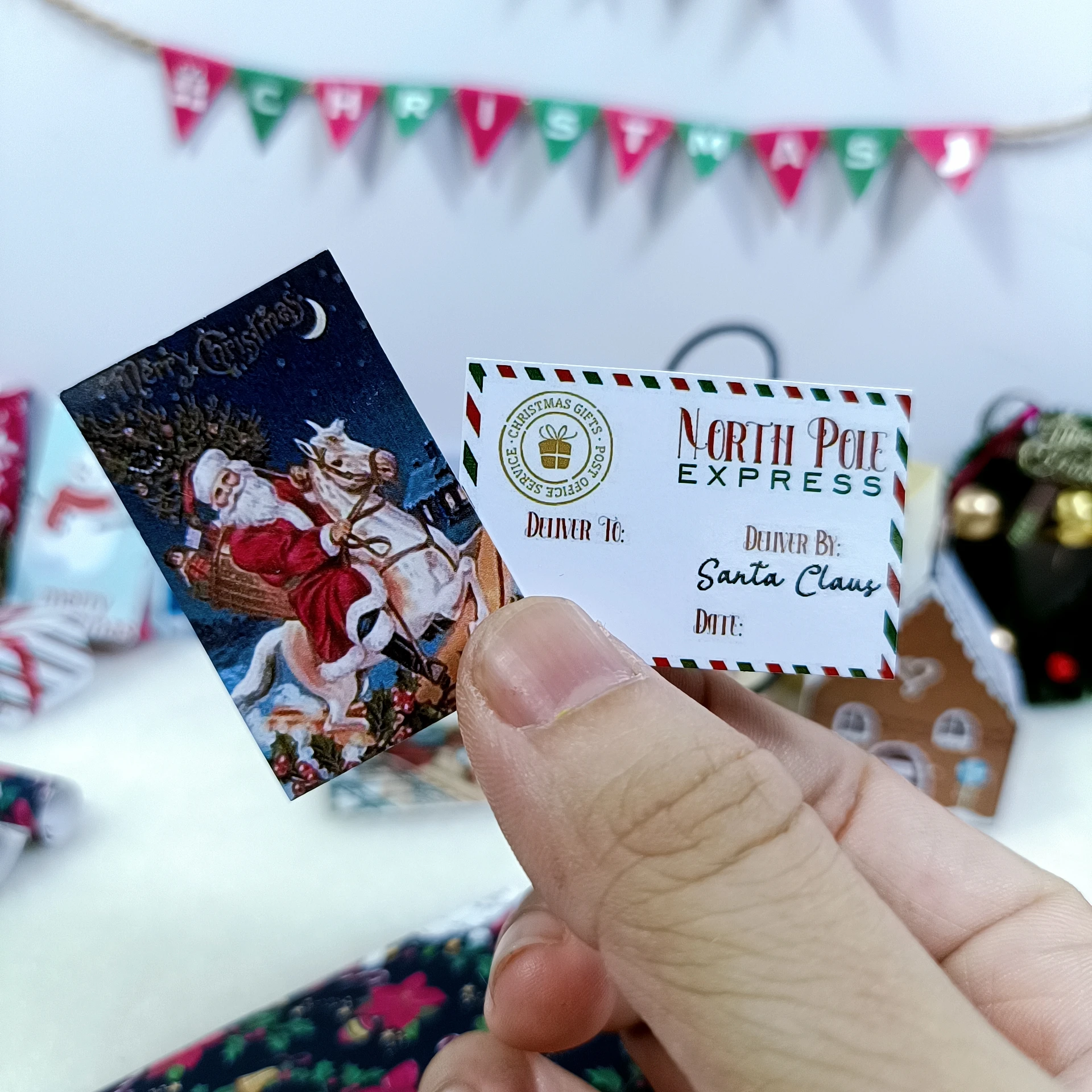 Новый миниатюрный Рождественский подарок для кукольного домика