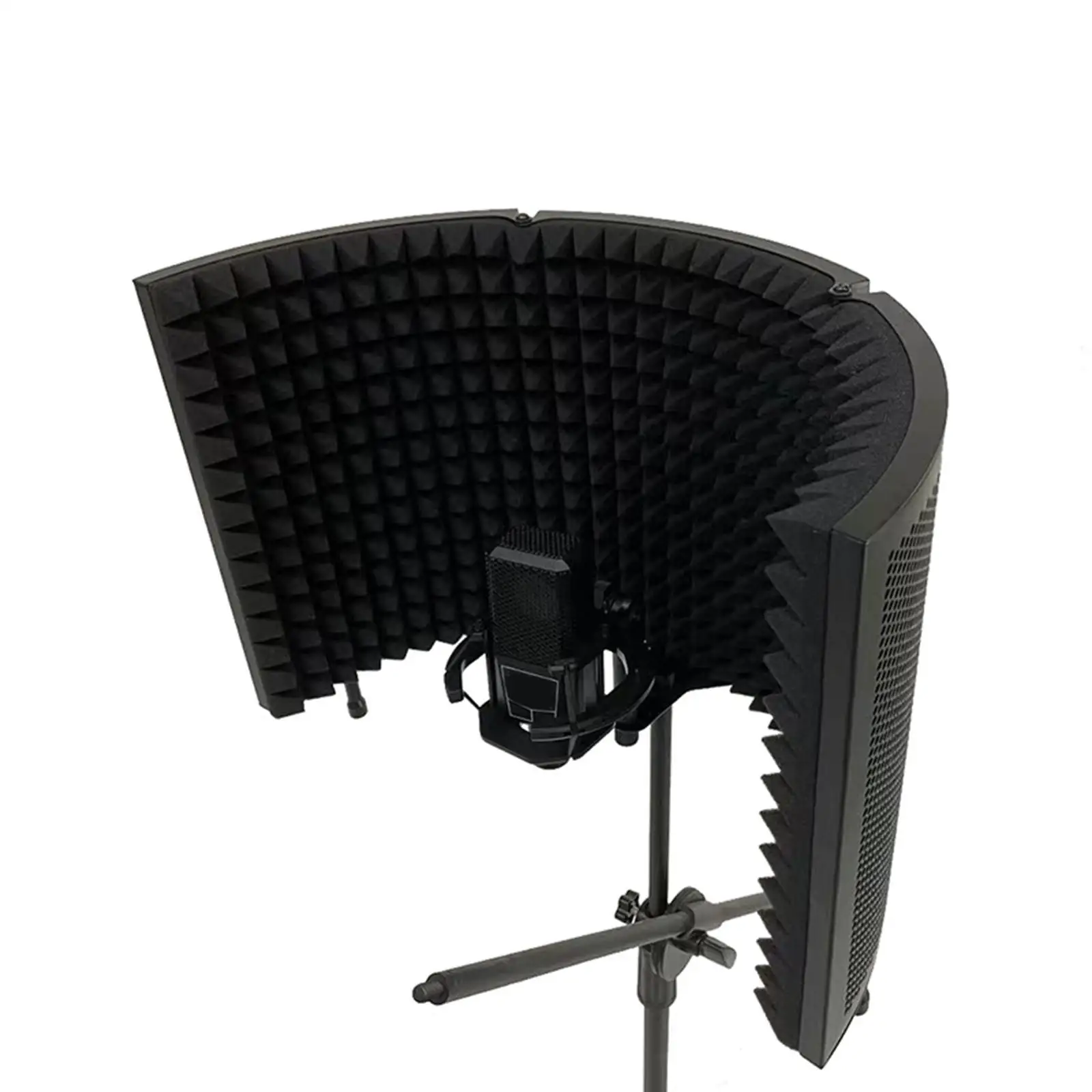 Microphone Isolation 3 Panels Recording Singing Broadcasting Podcasts