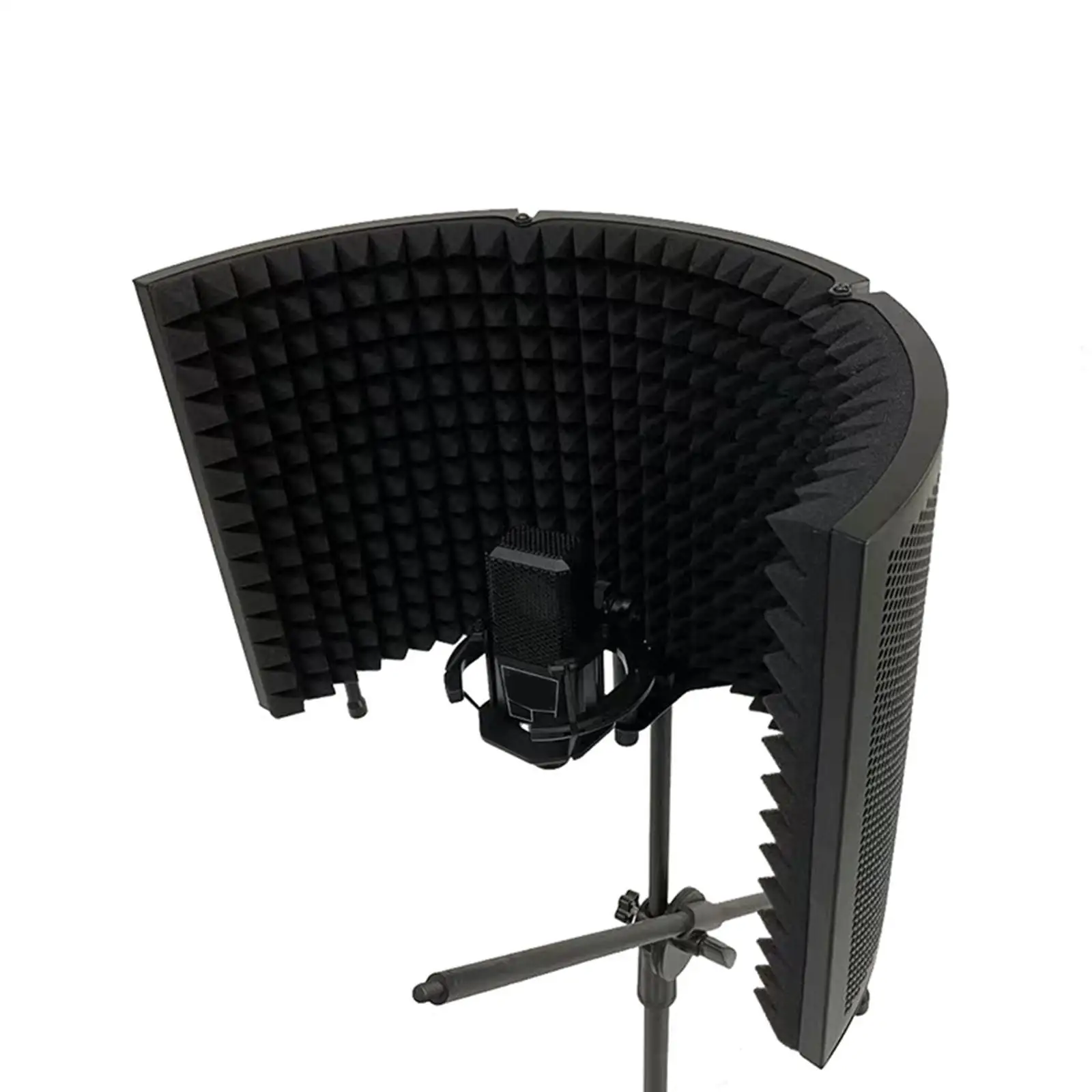 

Microphone Isolation 3 Panels Recording Singing Broadcasting Podcasts