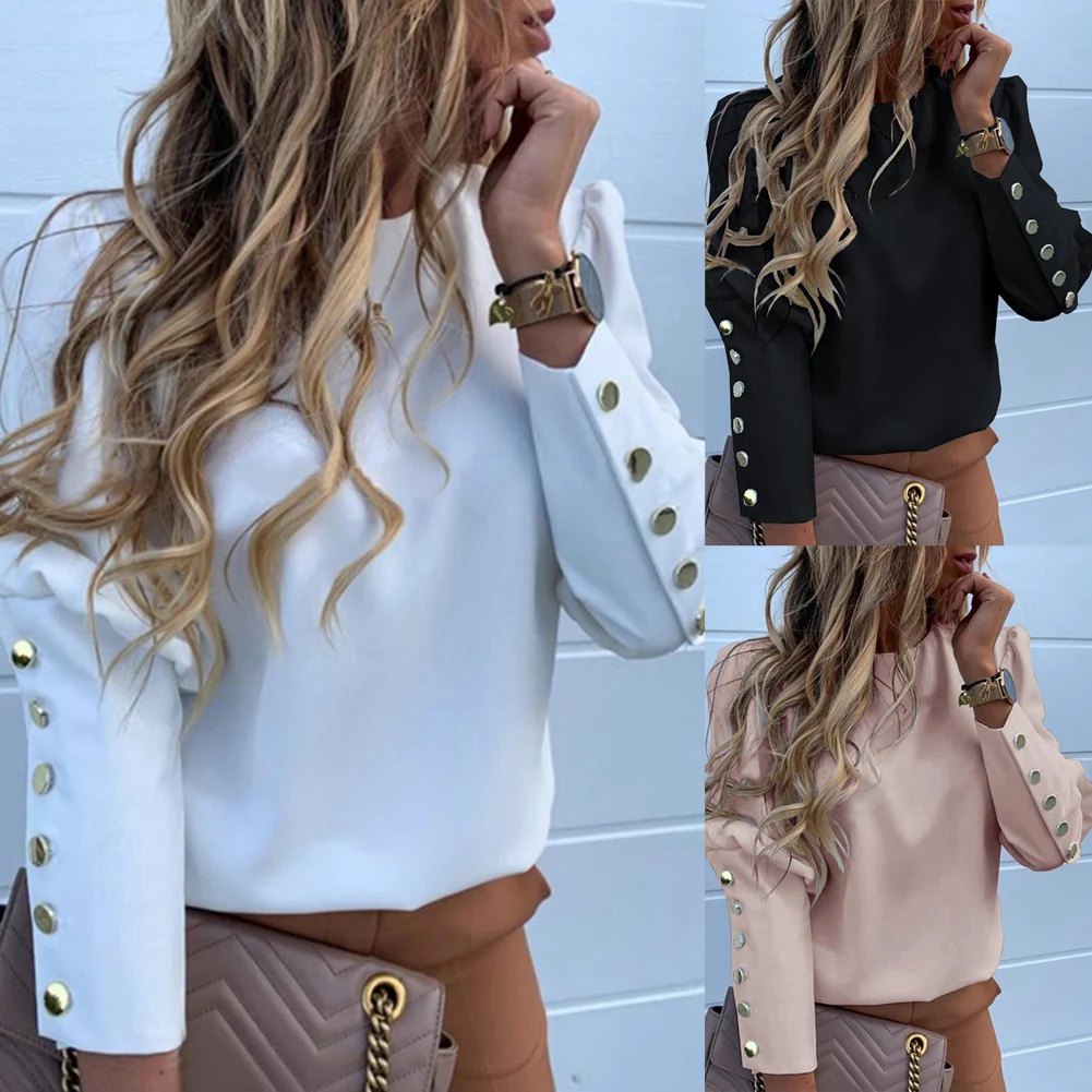 

2022 Spring Autumn Fashion Ladies Clothing Plus Size Loose Top Women Long Sleeve Top Shirt Casual O Neck Shirt Purple Top