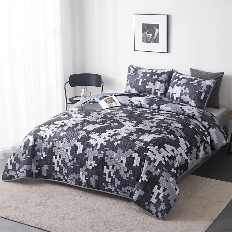 

Пододеяльник х/б с рисунком, 3 предмета, матовый стеганый чехол с принтом (пододеяльник-1 шт. + наволочка-2 шт., без подушки)