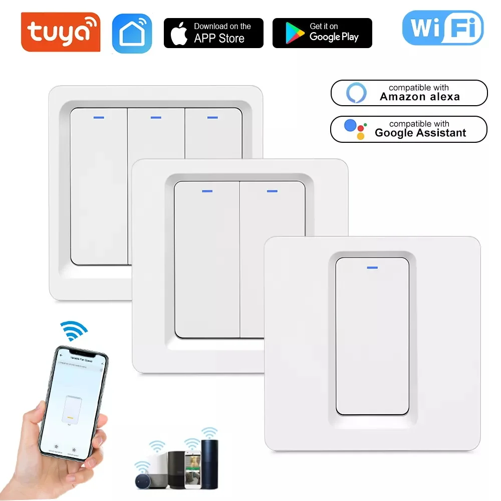 

Умный выключатель Tuya с поддержкой Wi-Fi и голосовым управлением