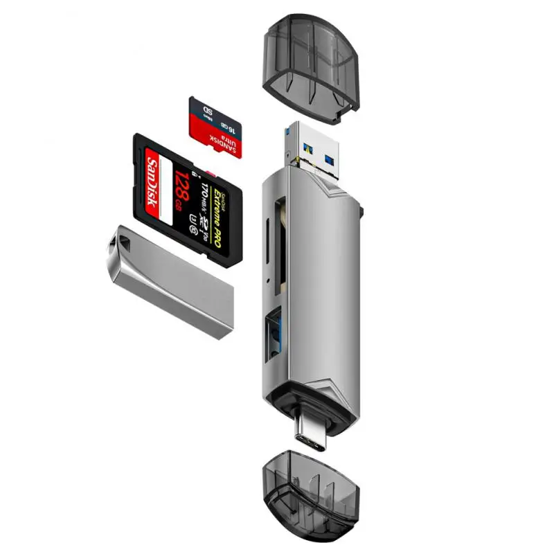 

High Speed Reader Type-c Computer Extension Headers Universal Otg Tf/sd Card Type-c3.0 Liuhe Card Reader Memory Card Otg Adapter